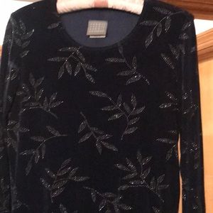 Beautiful Navy Sequined Party Dress